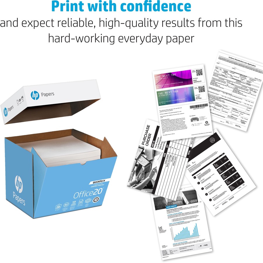 HP Multipurpose Copy Paper 8 12 x 11 96 Bright 20 Lb 500 Sheets