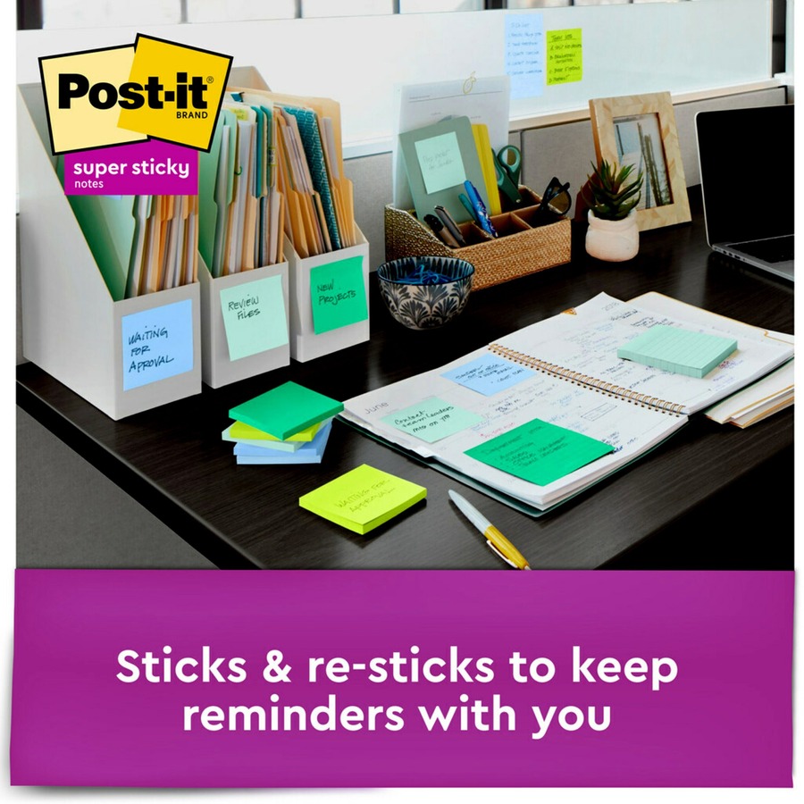 Post-it 12pk 3x3 Super Sticky Notes 3x3 Energy Boost