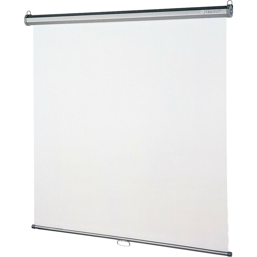 Quartet Manual Projection Screen - 1:1 - Matte White - 70" x 70" - Wall Mount, Ceiling Mount - Projector Screens - QRT670S