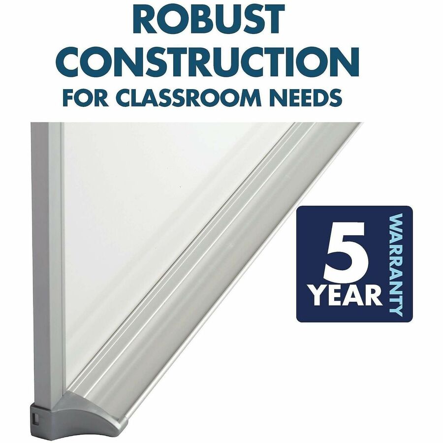 Quartet Whiteboard - 48" (4 ft) Width x 72" (6 ft) Height - White Melamine Surface - Silver Aluminum Frame - Horizontal - 1 Each