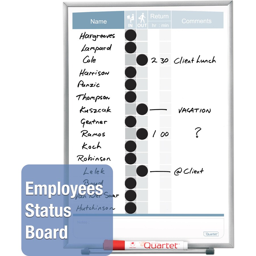 Quartet Matrix Whiteboard - 16" (406.40 mm) Height x 23" (584.20 mm) Width - White Surface - Magnetic, Durable - Silver Aluminum Frame - 1 Each - Magnetic Boards - QRTM2316