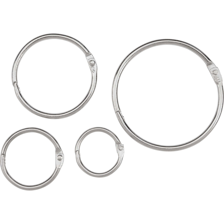 ACCO Loose-Leaf Rings - 1.50" Maximum Capacity - 280 x Sheet Capacity - Silver - Nickel - 100 / Box
