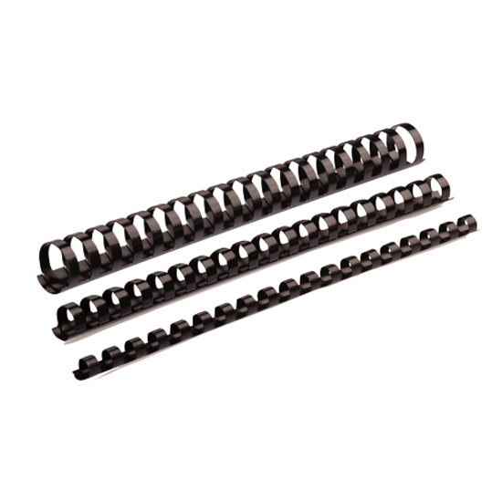 Fellowes Plastic Binding Combs - Black, 1/4" Diameter - 0.3" Height x 10.8" Width x 0.3" Depth - 0.25" Maximum Capacity - 20 x Sheet Capacity - For Letter 8 1/2" x 11" Sheet - 19 x Rings - Round - Black - Plastic