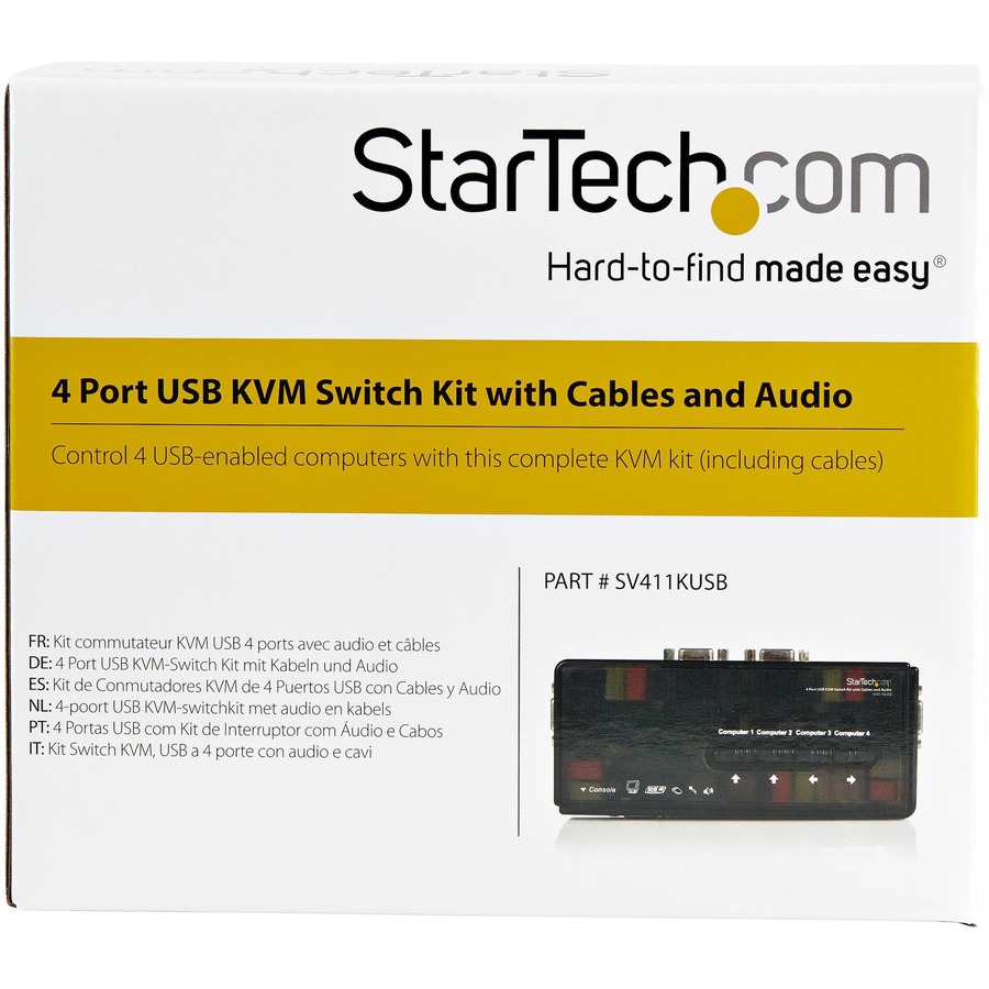 StarTech SV411KUSB - KVM / audio switch - USB - 4 ports - 1 local user