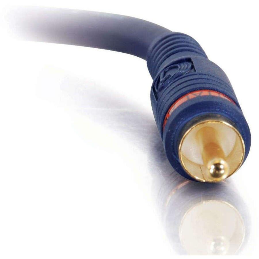 C2G 12ft Velocity S/PDIF Digital Audio Coax Cable - RCA Male - RCA Male - 12ft - Blue