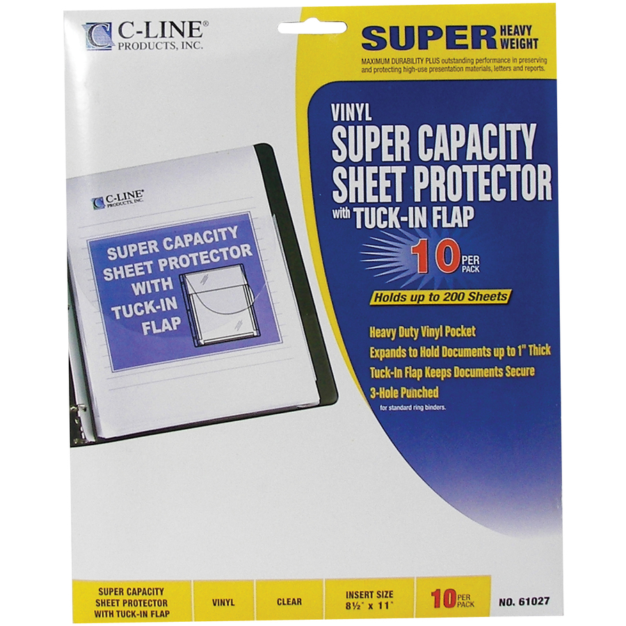 Sparco Top-Loading Vinyl Sheet Protectors - For Letter 8 1/2 X 11 Sheet -  Clear - Vinyl - 50 / Box