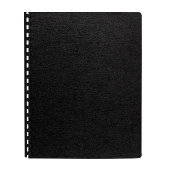 Fellowes Expressions Oversize Linen Presentation Covers - 11.3" Height x 8.8" Width x 0.1" Depth - 8 3/4" x 11 1/4" Sheet - Black - Linen - 200 / Pack - Binding Covers - FEL52115