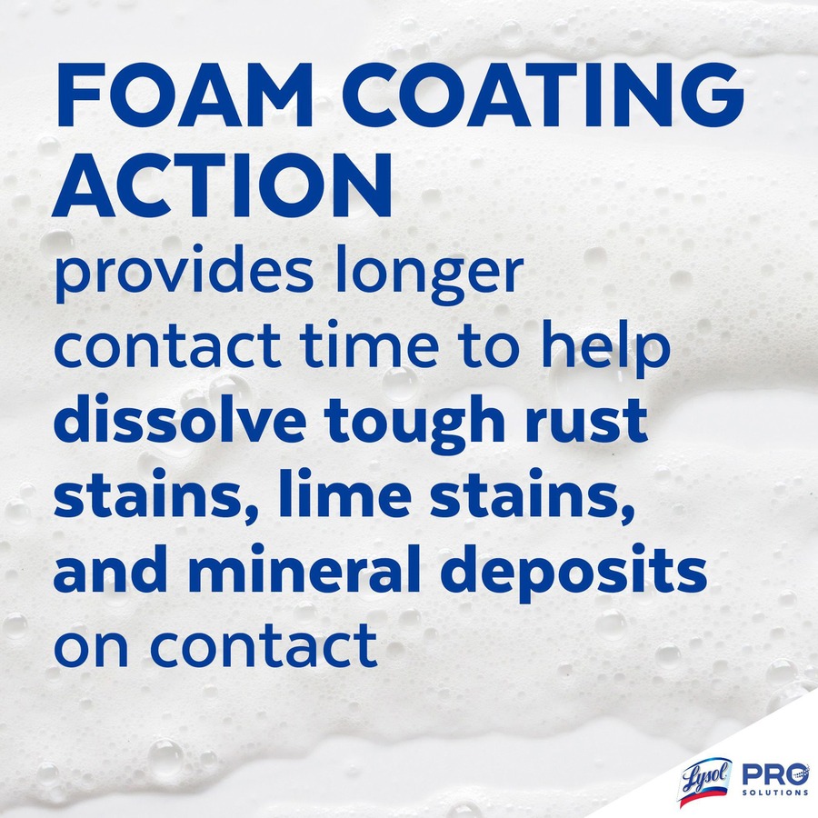Professional Lysol Disinfectant Foam Cleaner - For Multi Surface - 24 oz (1.50 lb) - Fresh Clean Scent - 12 / Carton - Pleasant Scent, Disinfectant, CFC-free