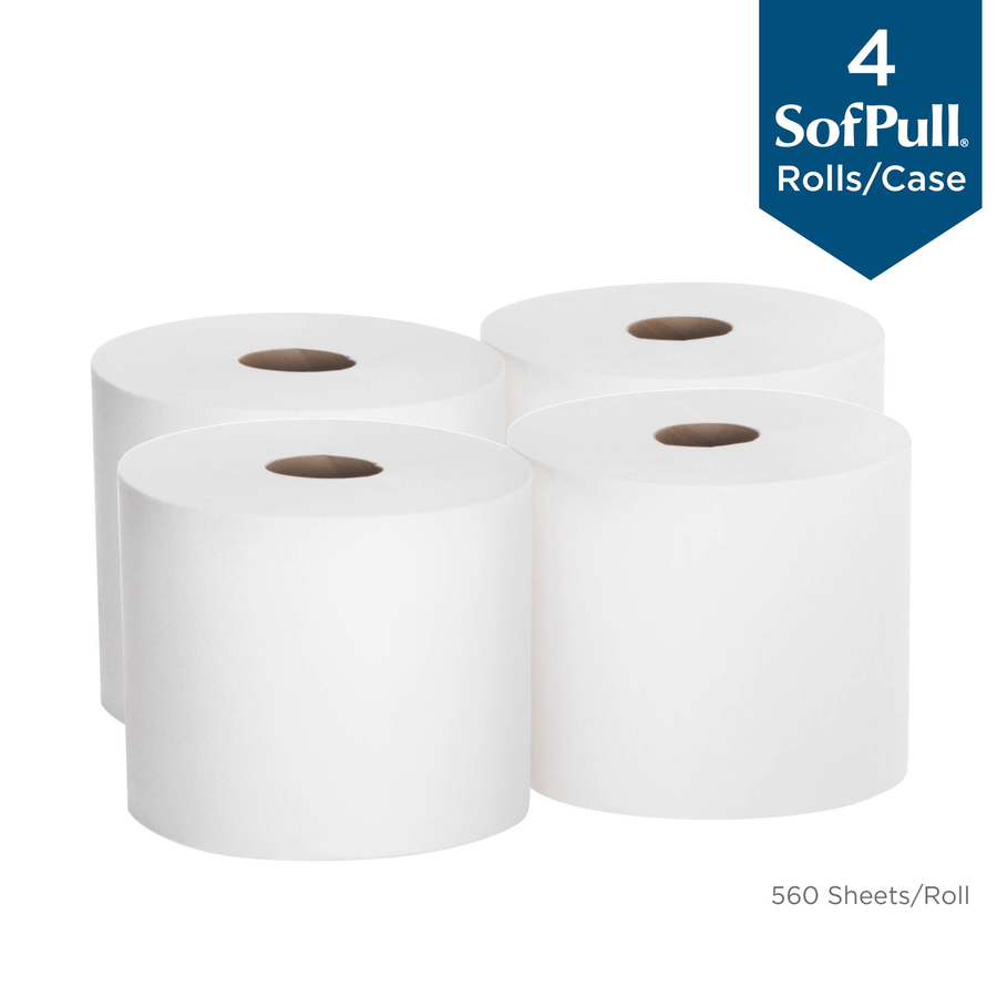 SofPull Centerpull High-Capacity Paper Towels - 15" x 7.80" - 560 Sheets/Roll - White - Paper - 4 / Carton