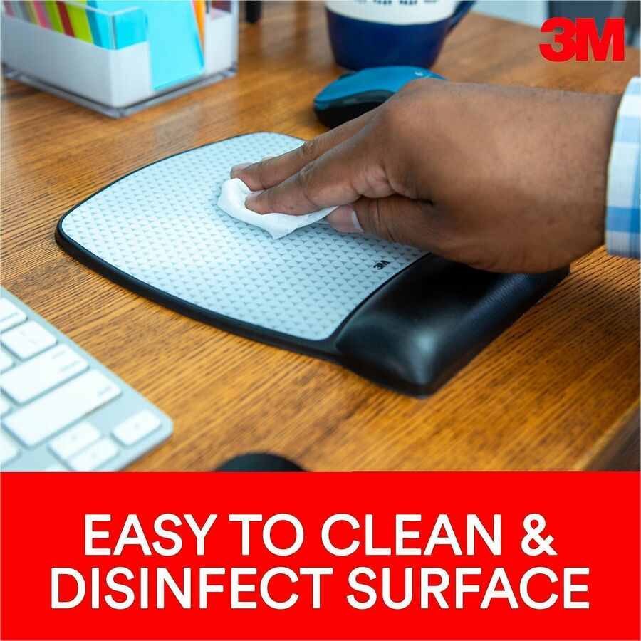 3M Gel Mouse Pad - 0.75" Height x 8.75" Width x 9.75" Depth - Black - Gel - 1