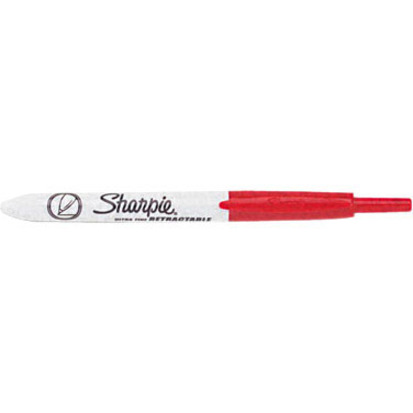 Sharpie Ultra-fine Tip Retractable Markers - Ultra Fine Marker Point - Retractable - Red - 12 / Dozen