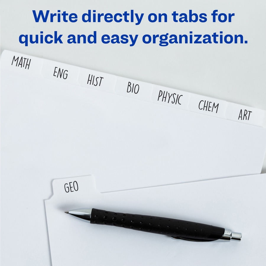Avery® Write-On Multi Color Tab Dividers - 180 x Divider(s) - Write-on Tab(s) - 5 - 5 Tab(s)/Set - 8.50" Divider Width x 11" Divider Length - 3 Hole Punched - Multicolor Paper Divider - Multicolor Paper Tab(s) - Plain Tab Index Dividers - AVE11508
