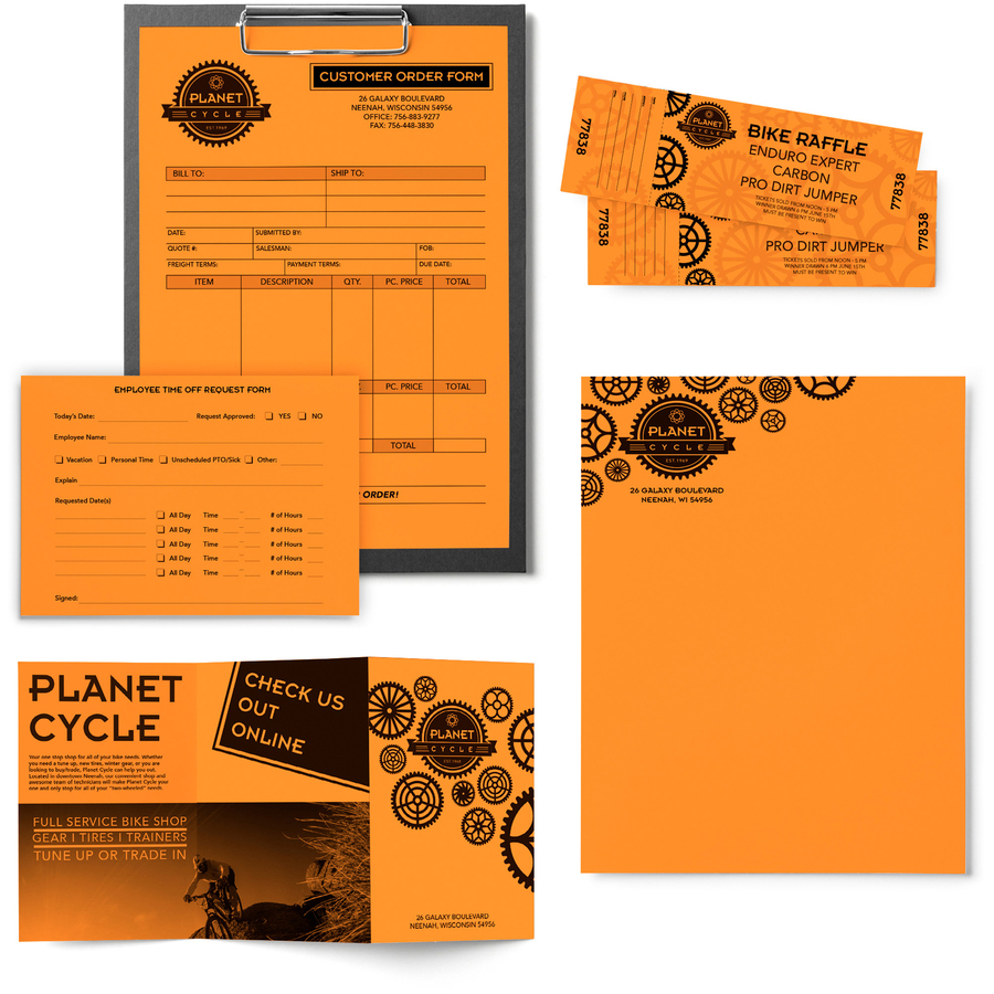 Astrobrights Cardstock Paper, 65 lbs, 8.5 x 11, Cosmic Orange