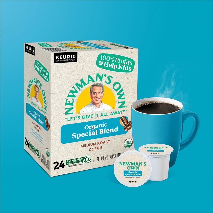 Newman's Own® Organics K-Cup Organics Special Blend Coffee - Compatible with Keurig Brewer - Full/Extra Dark/Extra Bold - 24 / Box