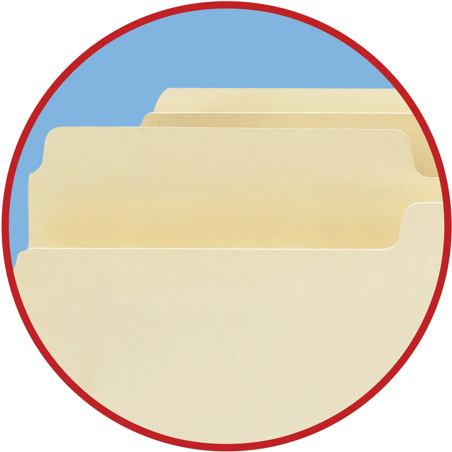 Smead SuperTab 1/2 Tab Cut Legal Recycled Top Tab File Folder - 9 1/2" x 14 5/8" - 3/4" Expansion - Manila, Paper - 10% Recycled - 100 / Box - Top Tab Manila Folders - SMD15106