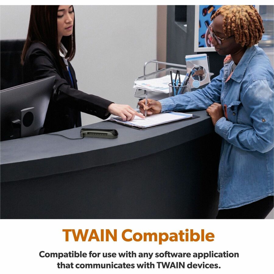 Ambir PS667 Simplex A6 ID Card Scanner - 48 bit Color - 24 bit Grayscale