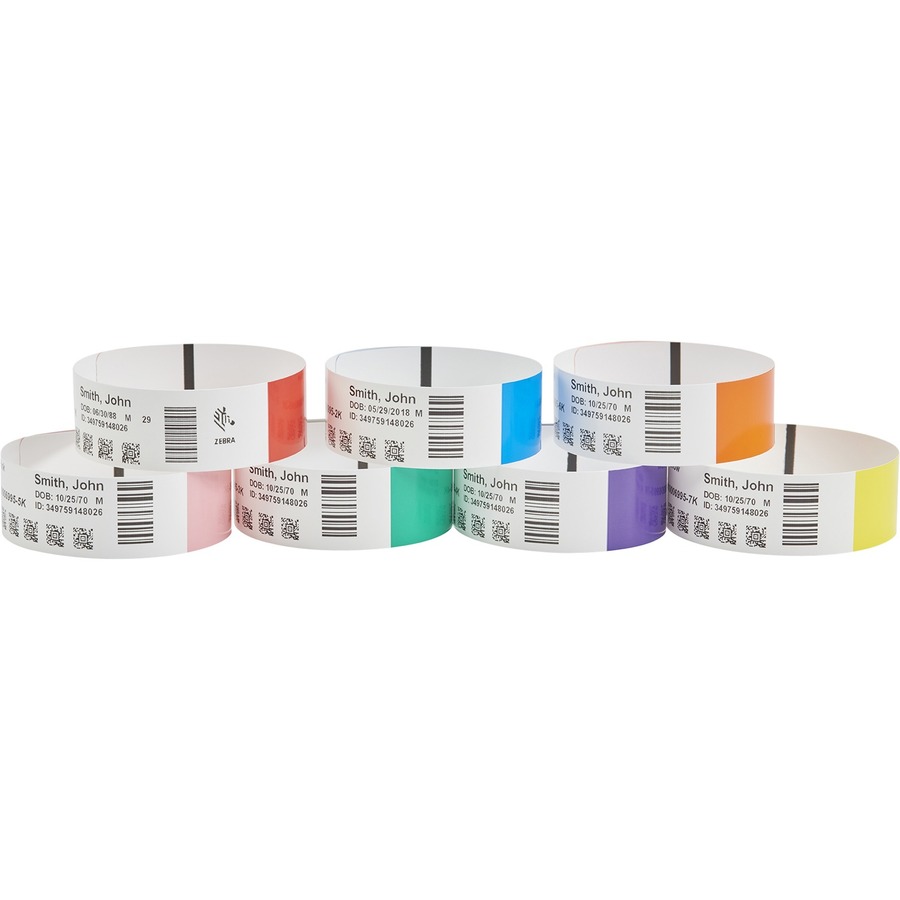 HC100, Wristband, Polypropylene, 1x11in (25.4x279.4mm); Direct thermal, Z-Band Direct, Adhesive closure, HC100 cartridge, 200/roll, 6/box, Purple — alternate view 2