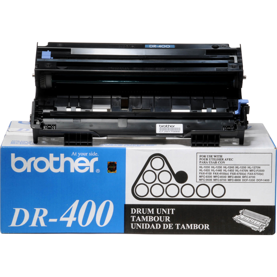 Brother DR400 Replacement Drum Unit - Laser Print Technology - 1 Each - Retail - Black