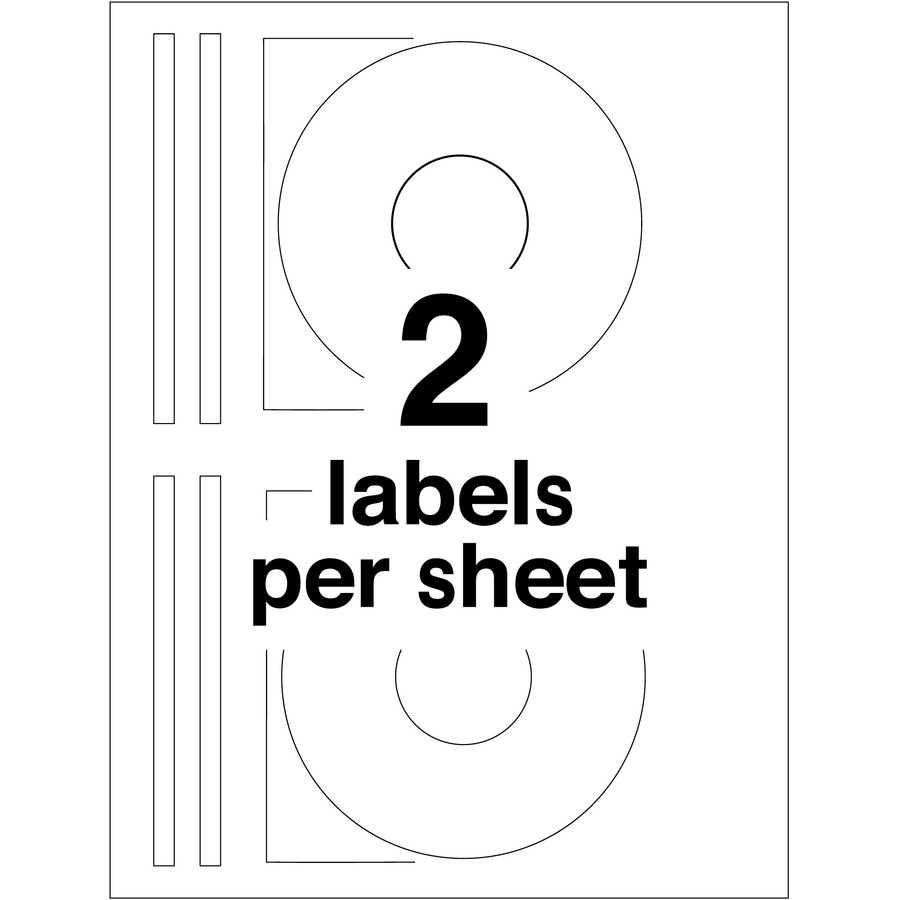 Avery® 5931 Laser Labels Shuttered Jewel Case Inserts With Software for CD/DVD - Removable Adhesive - Laser - White - Paper - 50 / Pack - Media Labels - AVE05931