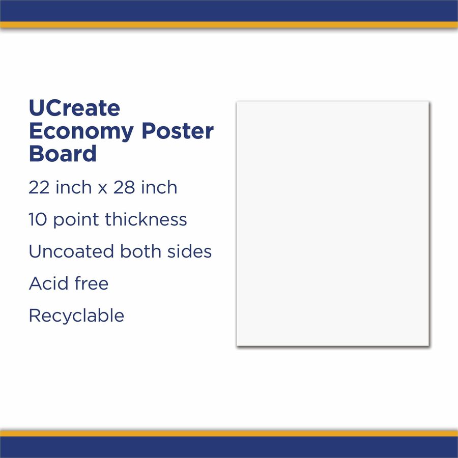 Bazic 22 inch x 28 inch Fluorescent Red Poster Board Pack of - 25