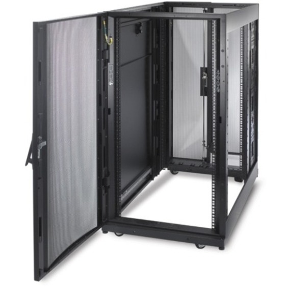 APC NetShelter SX, Server Rack Enclosure, 24U, Shock Packaging, 1250 lbs, Black, 1200H x 600W x 1070D mm [TAA]
