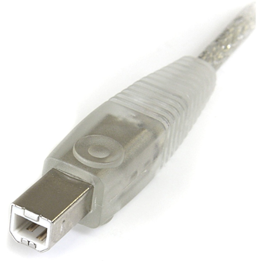 StarTech.com - Transparent USB 2.0 cable - 4 pin USB Type A (M) - 4 pin USB Type B (M) - ( USB / Hi-Speed USB ) - 10 ft