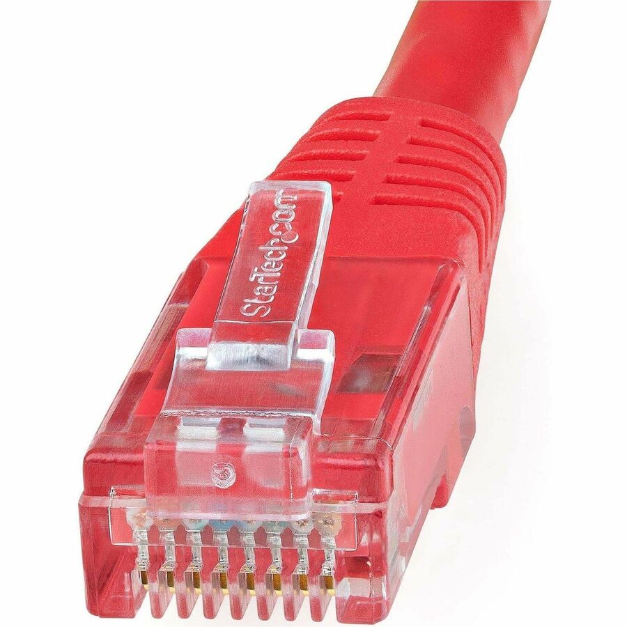 StarTech 1ft CAT6 Ethernet Cable - Red Molded Gigabit - 100W PoE UTP 250Mhz - Category 6 Patch Cord UL Certified Wiring/TIA
