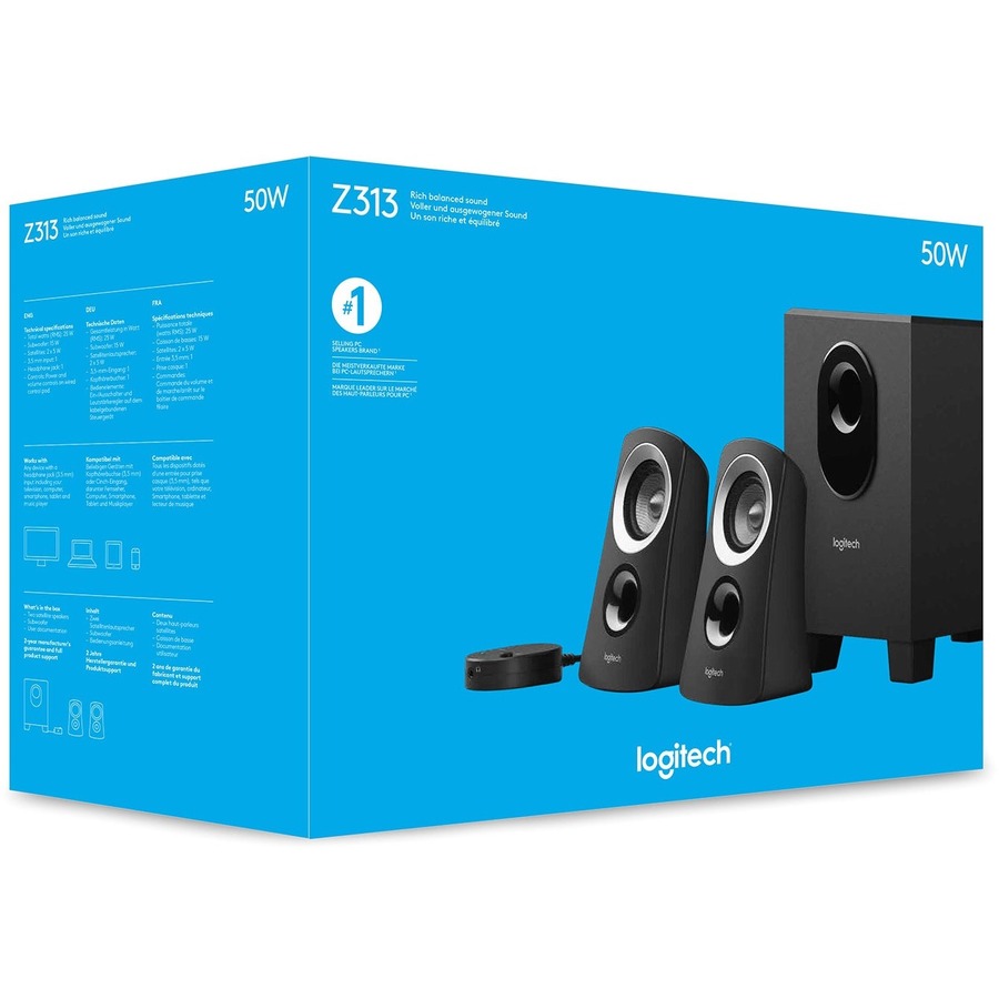 Picture of Logitech Z313 2.1 Speaker System - 25 W RMS - Black