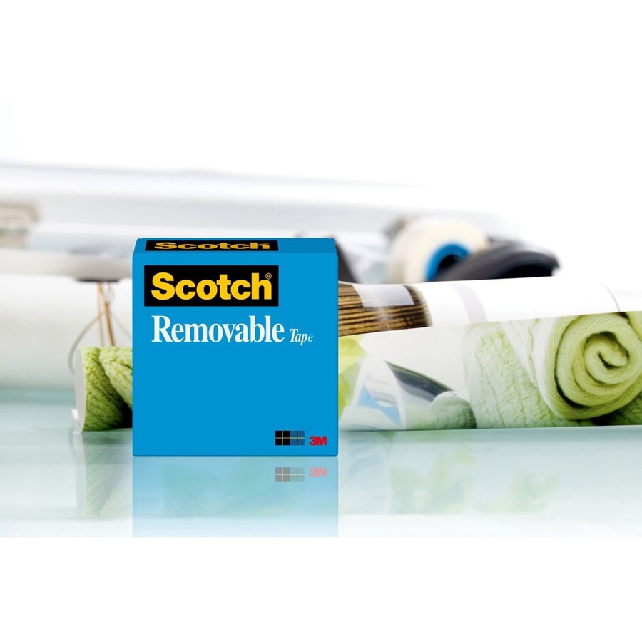 Scotch 3/4"W Removable Tape - 36 yd Length x 0.75" Width - 1" Core - For Holding, Document - 2 / Pack