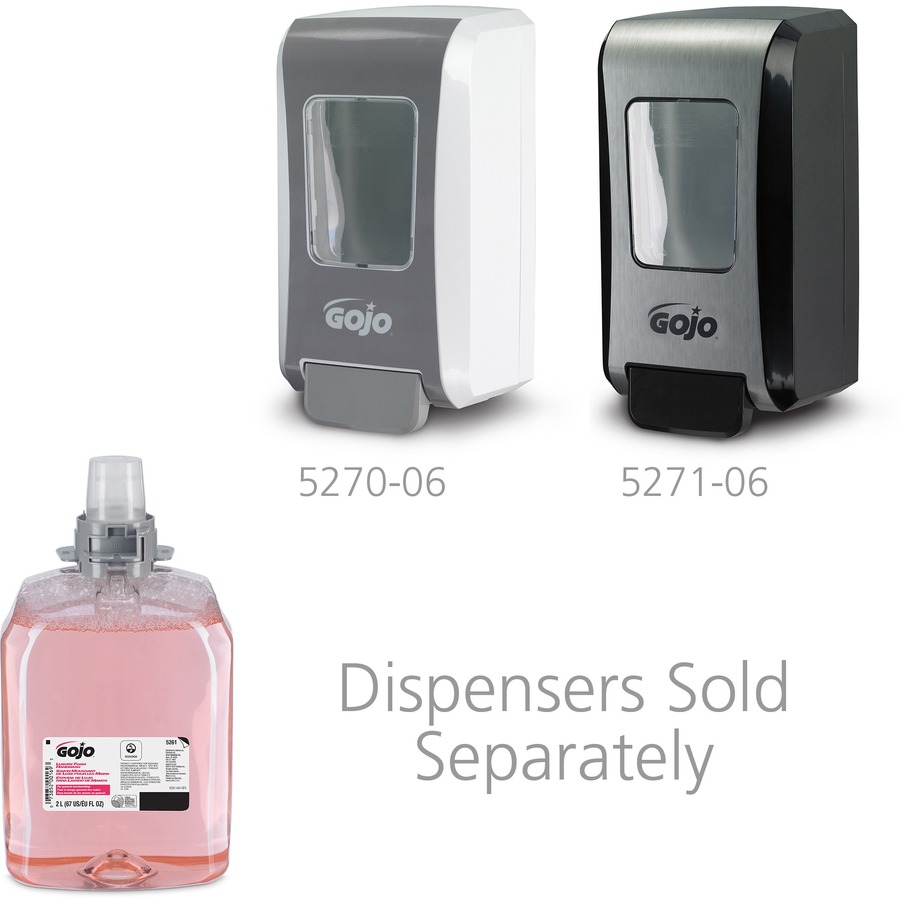 Gojo® FMX-20 Luxury Foam Soap - Cranberry Scent - 2 L - Hand - Translucent Pink - Bio-based - 2 / Carton - Hand Soaps/Cleaners - GOJ526102