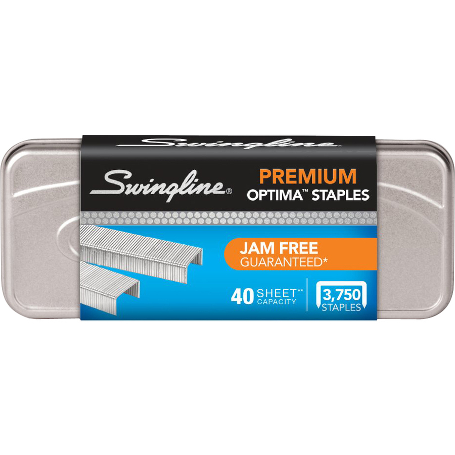 Swingline Optima Premium Staples - 210 Per Strip - Standard - 1/4" Leg - Holds 40 Sheet(s) - Silver - Metal - 0.3" Height x 0.5" Width3750 / Box