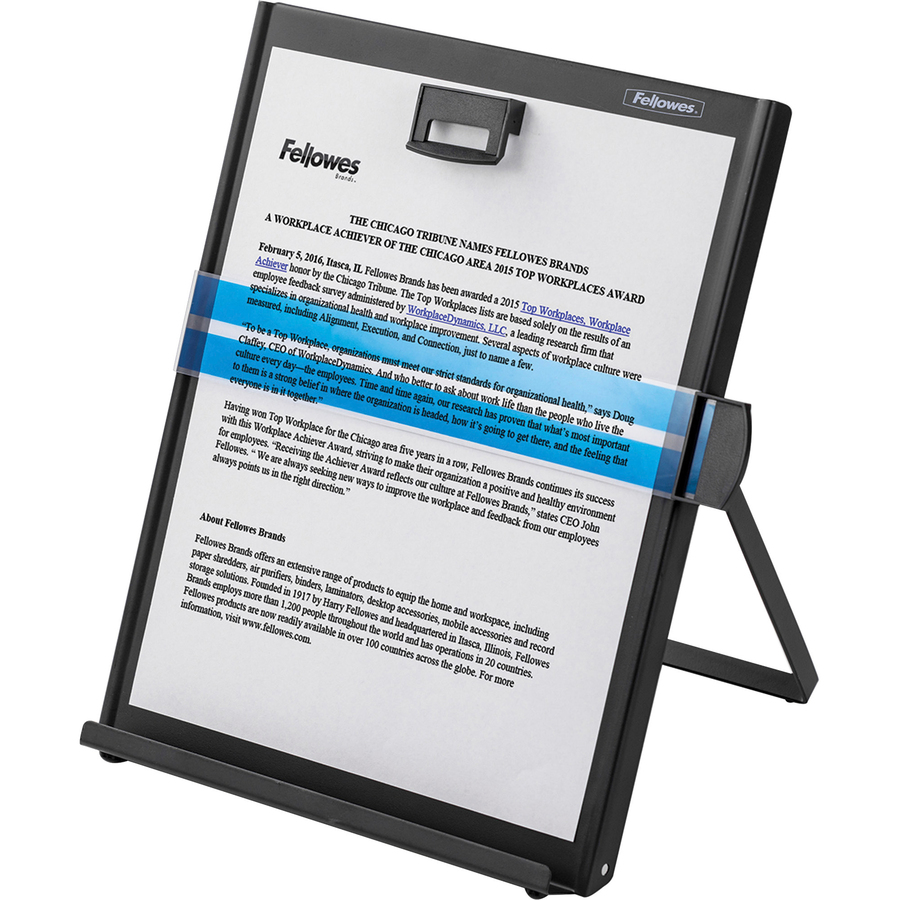 Metal Copyholder - 11.4" Height x 10.6" Width x 8.4" Depth - Black - Metal