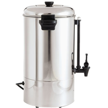 Coffee Pro Stainless Steel Commercial Percolating Urn - 80 Cup(s) - Multi-serve - Stainless Steel - Stainless Steel Body