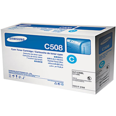 Samsung CLT-C508L Original Toner Cartridge - Laser - 4000 Pages - Cyan - 1 Each - Laser Toner Cartridges - SASCLTC508LSE