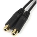 StarTech 6-Inch Stereo Splitter Cable, 3.5mm Male to 2x 3.5mm Female (MUY1MFF)