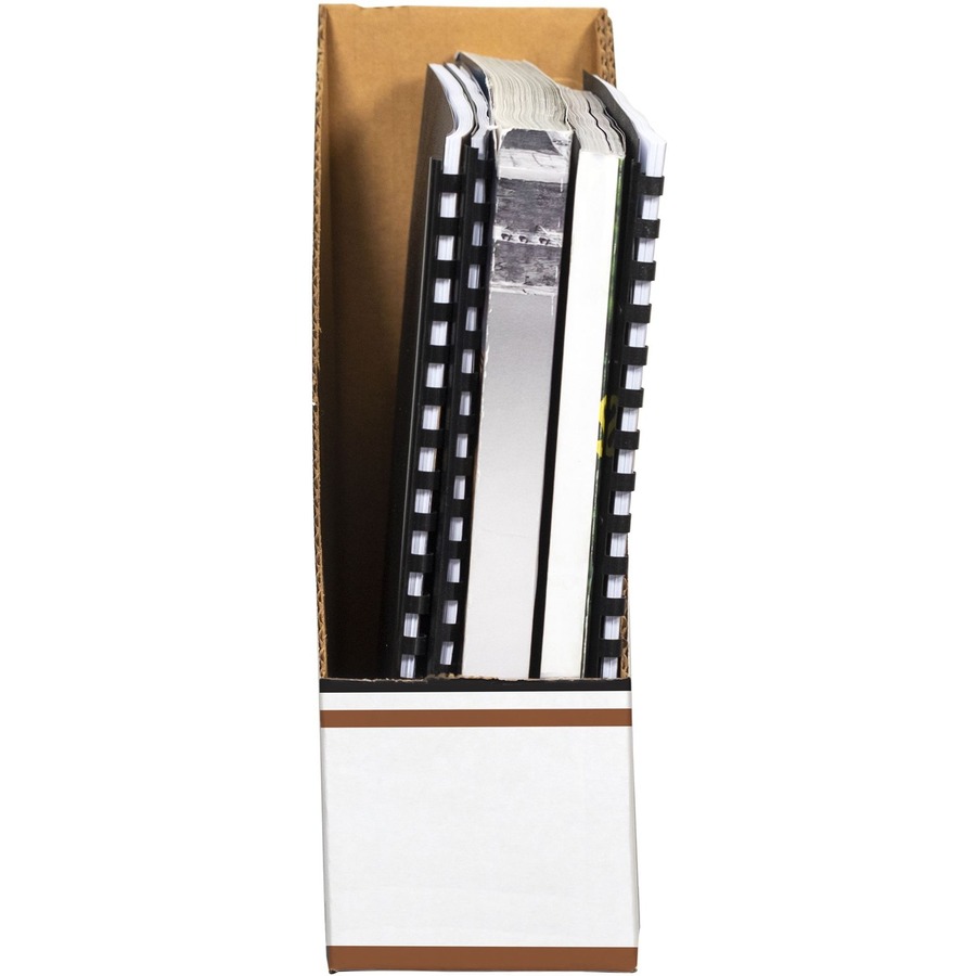 Bankers Box Oversized Magazine File Storage Box - Wood Grain, White - Cardboard - 1 Each = FEL07224