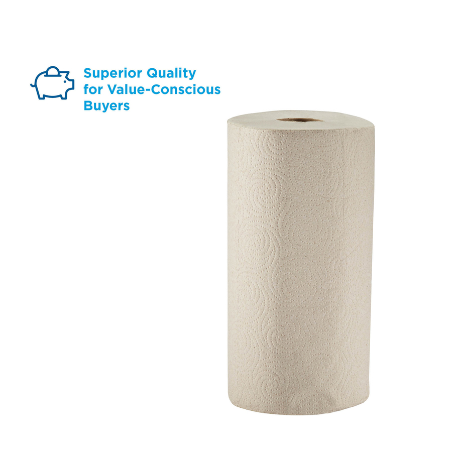 Pacific Blue Basic Recycled Perforated Paper Roll Towel - 2 Ply - 11" x 8.80" - 250 Sheets/Roll - Brown - 250 - 3000 / Carton