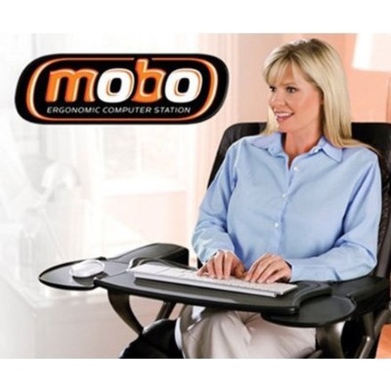 MOBO CHAIR MOUNT ERGO KEYBOARD AND MOUSE TRAY SYSTEM - 2.5" Height x 12.5" Width x 7.5" Depth - Black