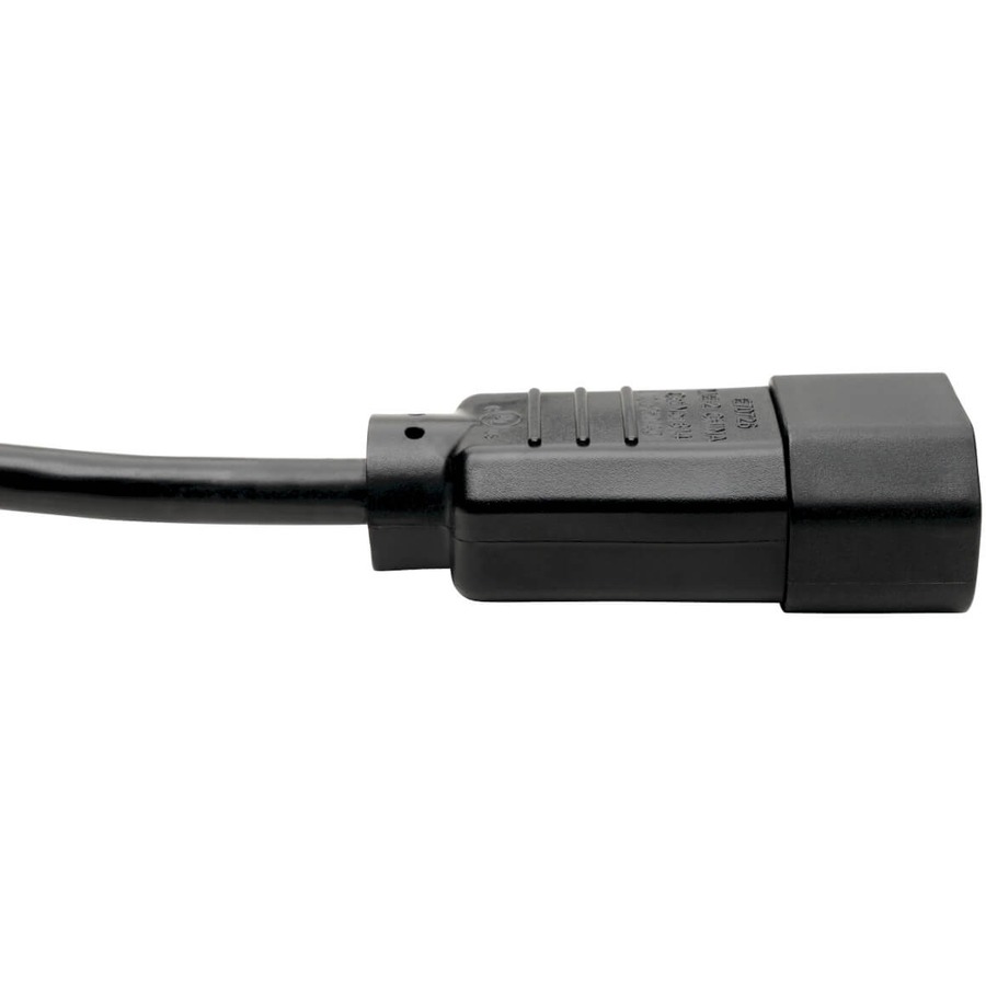 Tripp Lite by Eaton C14 Male to C13 Female Splitter PDU Style - C14 to 2x C13 10A 250V 18 AWG 6 ft. (1.83 m) Black