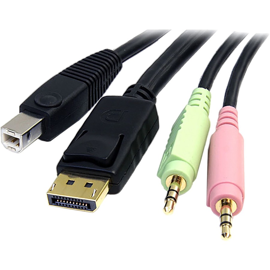StarTech.com 6 ft 4-in-1 USB DisplayPort KVM Switch Cable