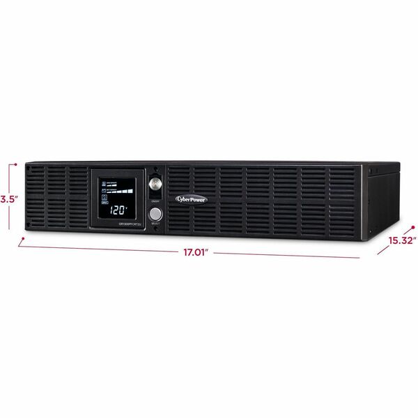 CyberPower OR1500PFCRT2U 1500VA battery-Backup UPS - Rack/Tower PFC Pure sinewave (OR1500PFCRT2U) - 8x NEMA 5-15R (Item is heavy to ship, please request for Dropship Freight Quote before ordering)
