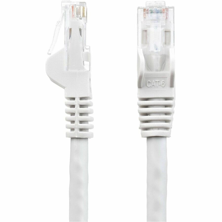 StarTech 15ft CAT6 Ethernet Cable - White Snagless Gigabit - 100W PoE UTP 250Mhz Category 6 Patch Cord UL Certified Wiring/TIA