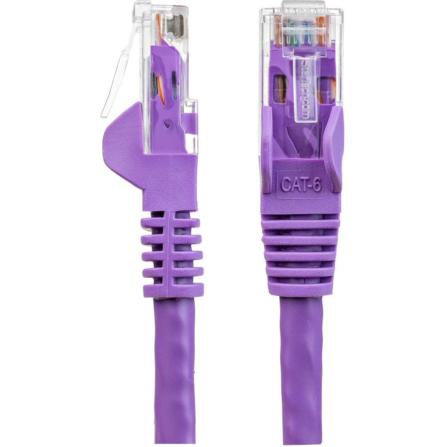 StarTech 7ft CAT6 Ethernet Cable - Purple Snagless Gigabit - 100W PoE UTP 250Mhz Category 6 Patch Cord UL Certified Wiring/TIA