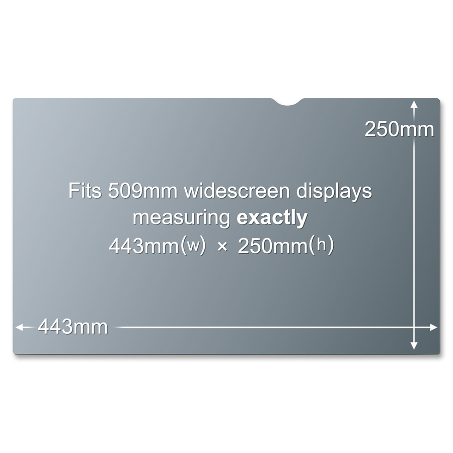 3M PF20.0W9 Privacy Filter for Widescreen Desktop LCD Monitor 20.0" - For 20" Widescreen Monitor - 16:9 - Scratch Resistant - Yes - 1 Pack - Privacy Filters - MMMPF200W9B