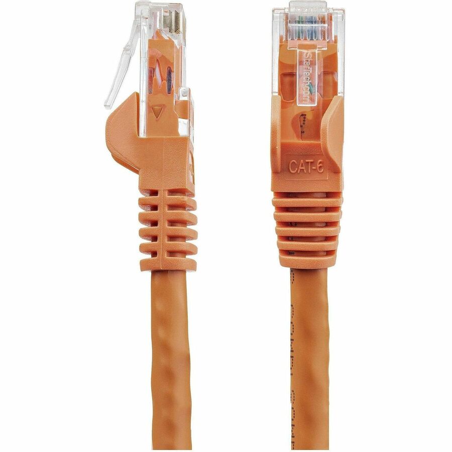StarTech 75ft CAT6 Ethernet Cable - Orange Snagless Gigabit - 100W PoE UTP 250Mhz Category 6 Patch Cord UL Certified Wiring/TIA