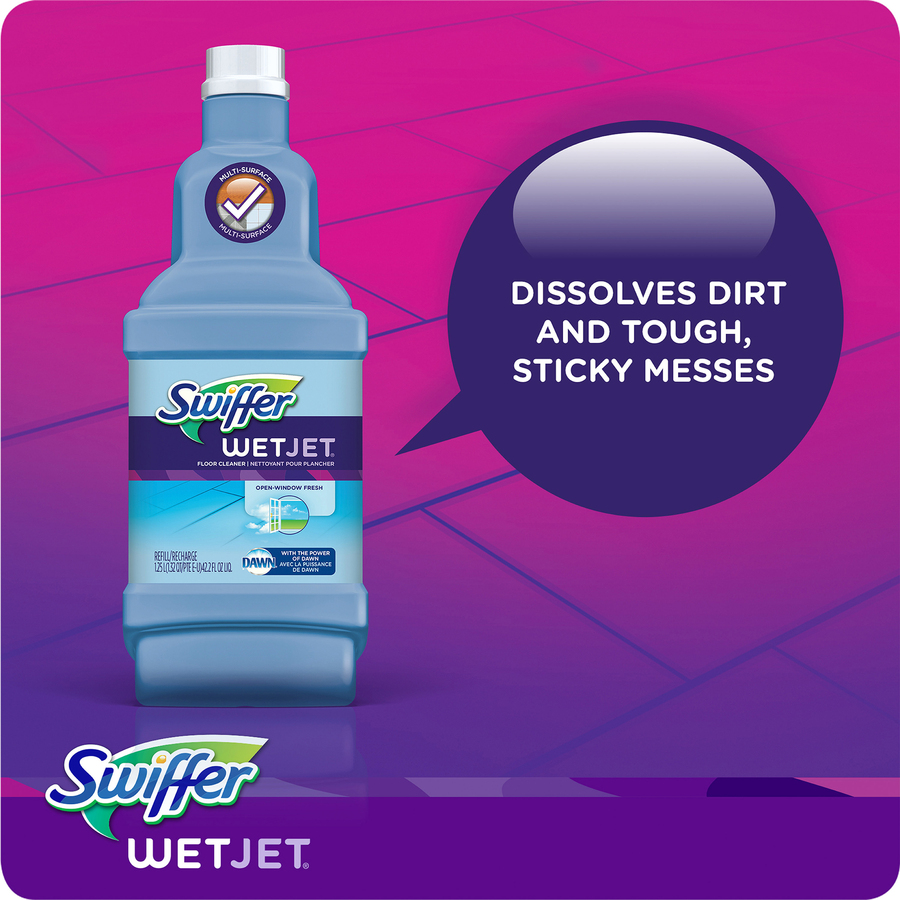 Swiffer WetJet Cleaning Solution - Liquid - 42.3 fl oz (1.3 quart) - Fresh Scent - 1 Each - Green = PGC23679