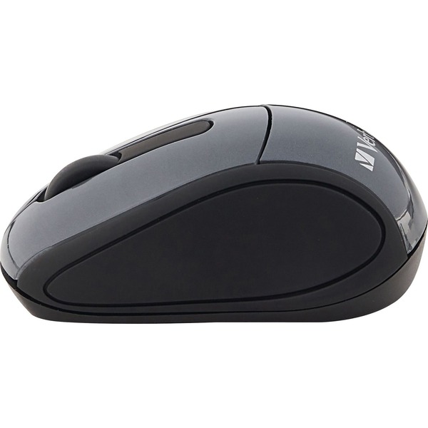 Mini Travel Mouse, Wireless, 2.0 USB, 2"x3"x1-1/4" , Graphite