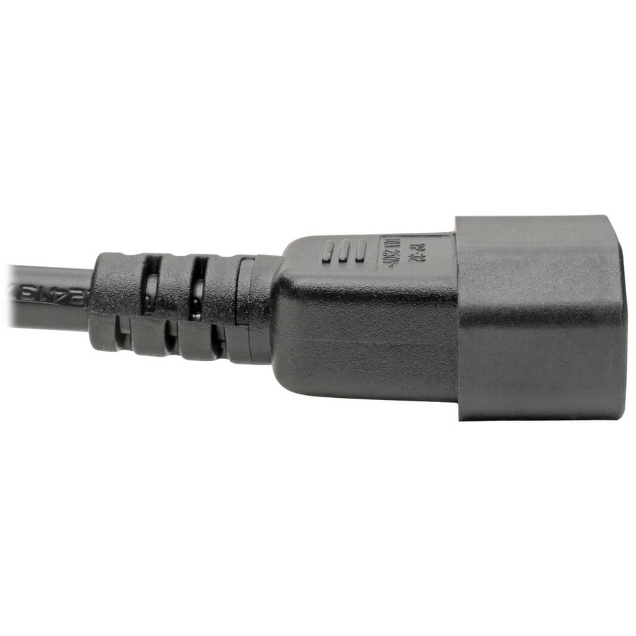 Eaton Tripp Lite Series Laptop Power Adapter Cord, C14 to C5 Adapter - 7A/125V or 2.5A/250V, 18 AWG, 6 in., Black