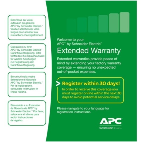 Warranty extension, for accessory, renewal or high volume, 1yr