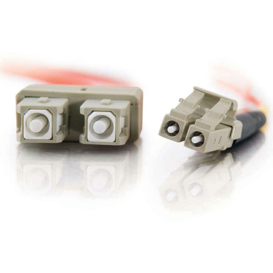 Picture of C2G-10m LC-SC 62.5/125 OM1 Duplex Multimode Fiber Optic Cable (TAA Compliant) - Orange